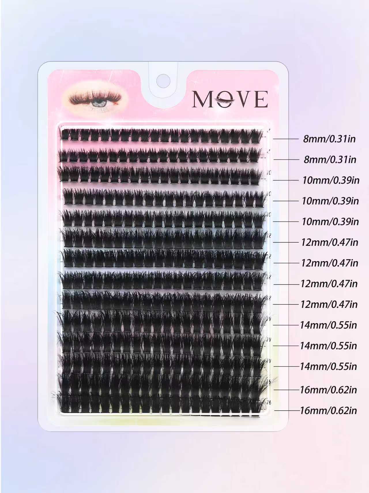 Eyelash Extension Cluster - 280 PCS Cluster Lashes D Curl