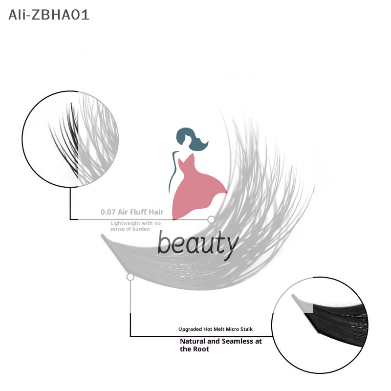Eyelash Extension Cluster - 3D Faux Mink Lashes Wispy Eyelash