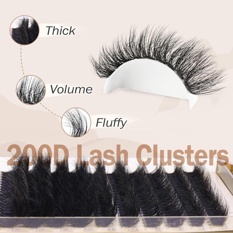 New Fluffy Thick Lash Clusters - Eyelash Extension Cluster recension och pris