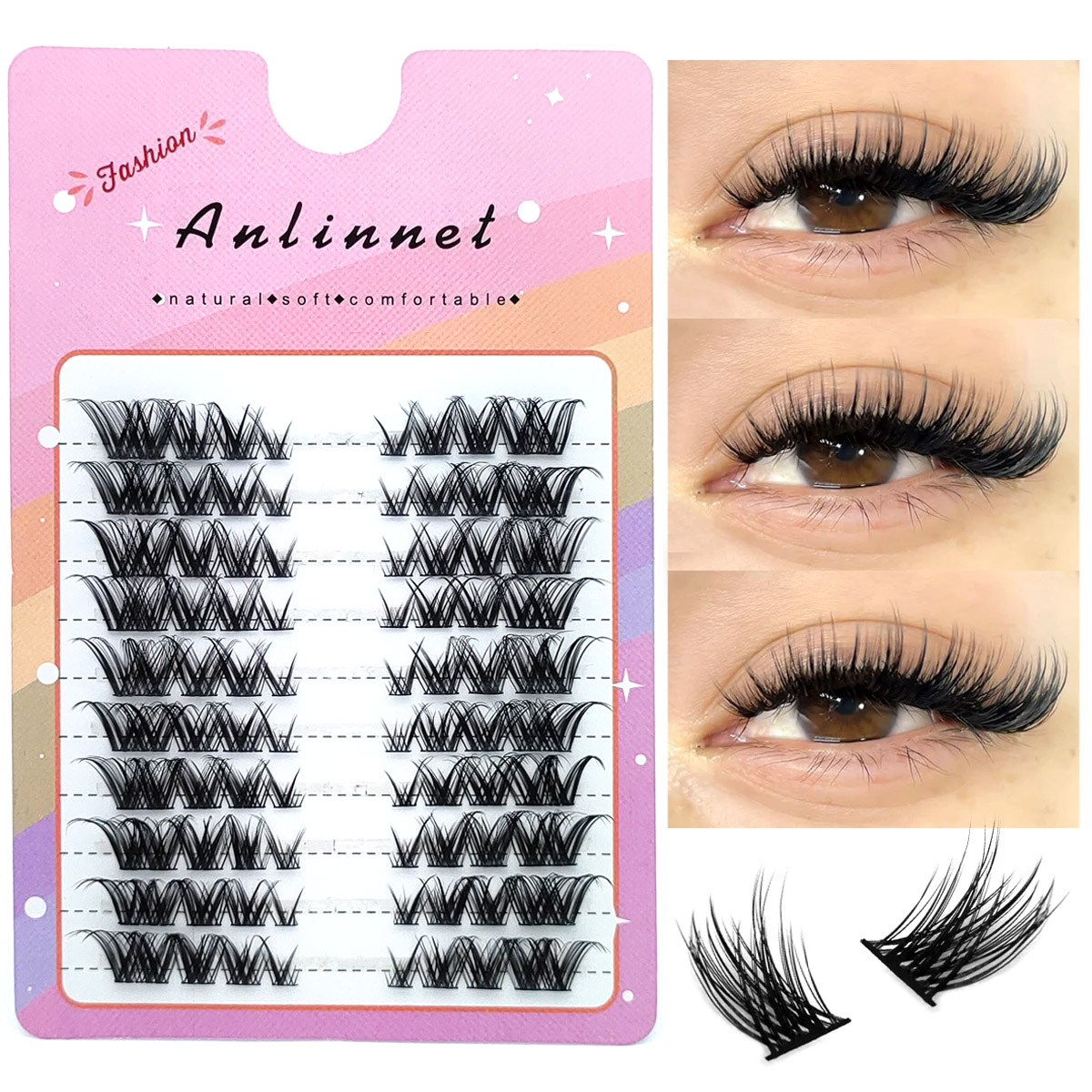 Fox False Eyelashes 1 box 80 B - Eyelash Extension Fox Eye recension och pris