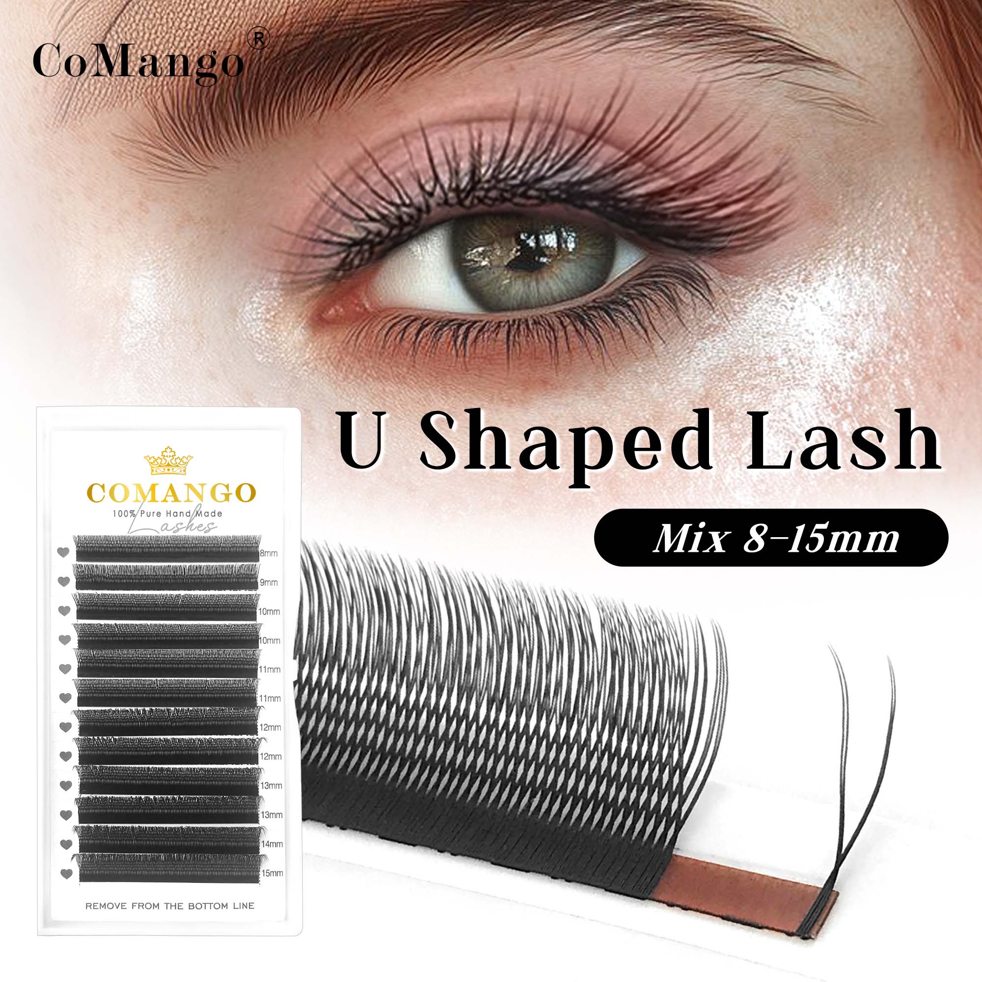 CoMango U YY Lashes Natural Fa - Eyelash Extension Yelix recension och pris