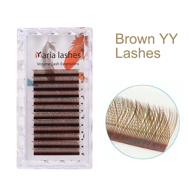 MARIA Brown YY Shaped Eyelash  - Eyelash Extension Yelix recension och pris