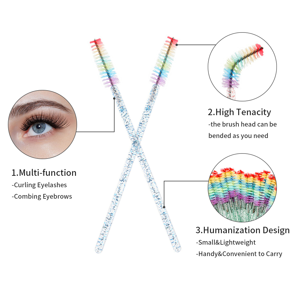 50PCS Rainbow Crystal Eyelash  - Eyelash Extension Remover At Home recension och pris