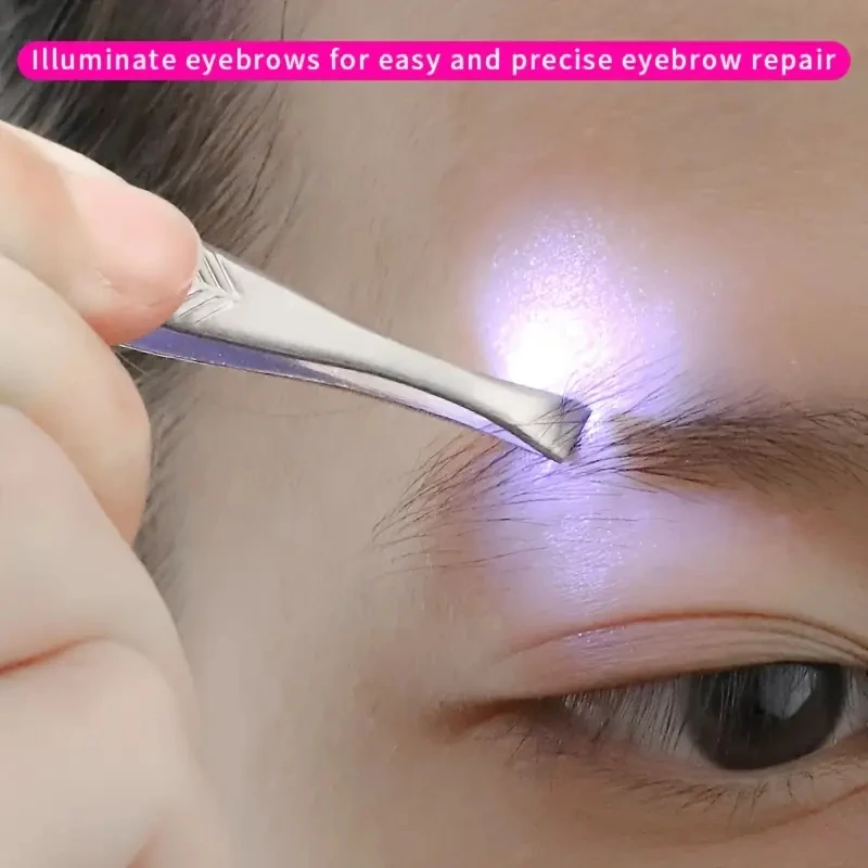 1/2pcs Eyebrow Tweezer with LE - Eyelash Extension Led recension och pris
