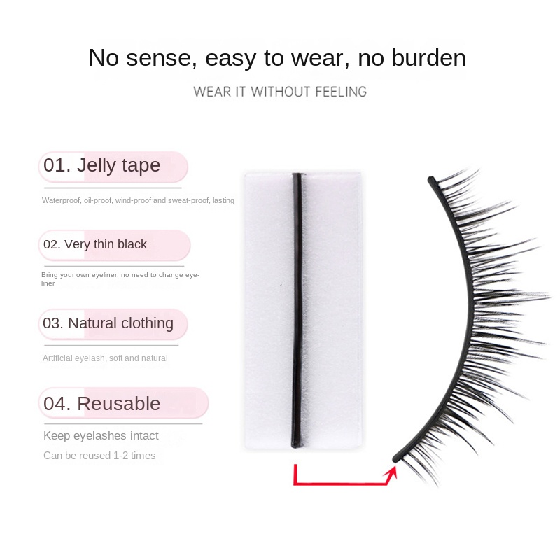 40Pcs/Box Reusable Self-Adhesi - Eyelash Extension No 9 recension och pris
