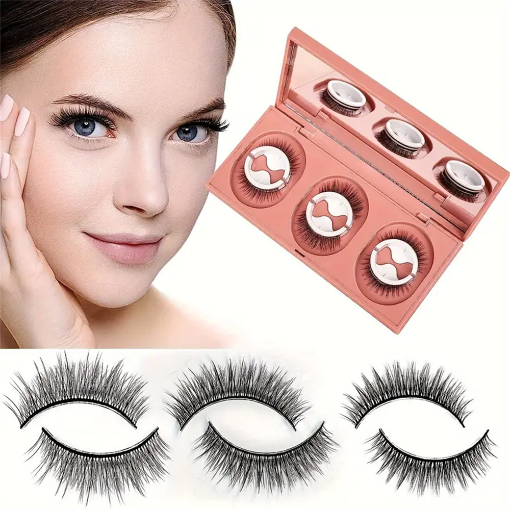 3 Pairs of Reusable False Eyel - Sensitive Lash Glue recension och pris
