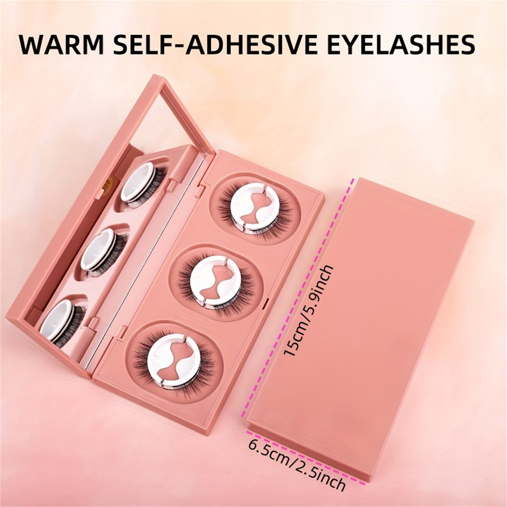 3 Pairs of Reusable False Eyel - Sensitive Lash Glue recension och pris