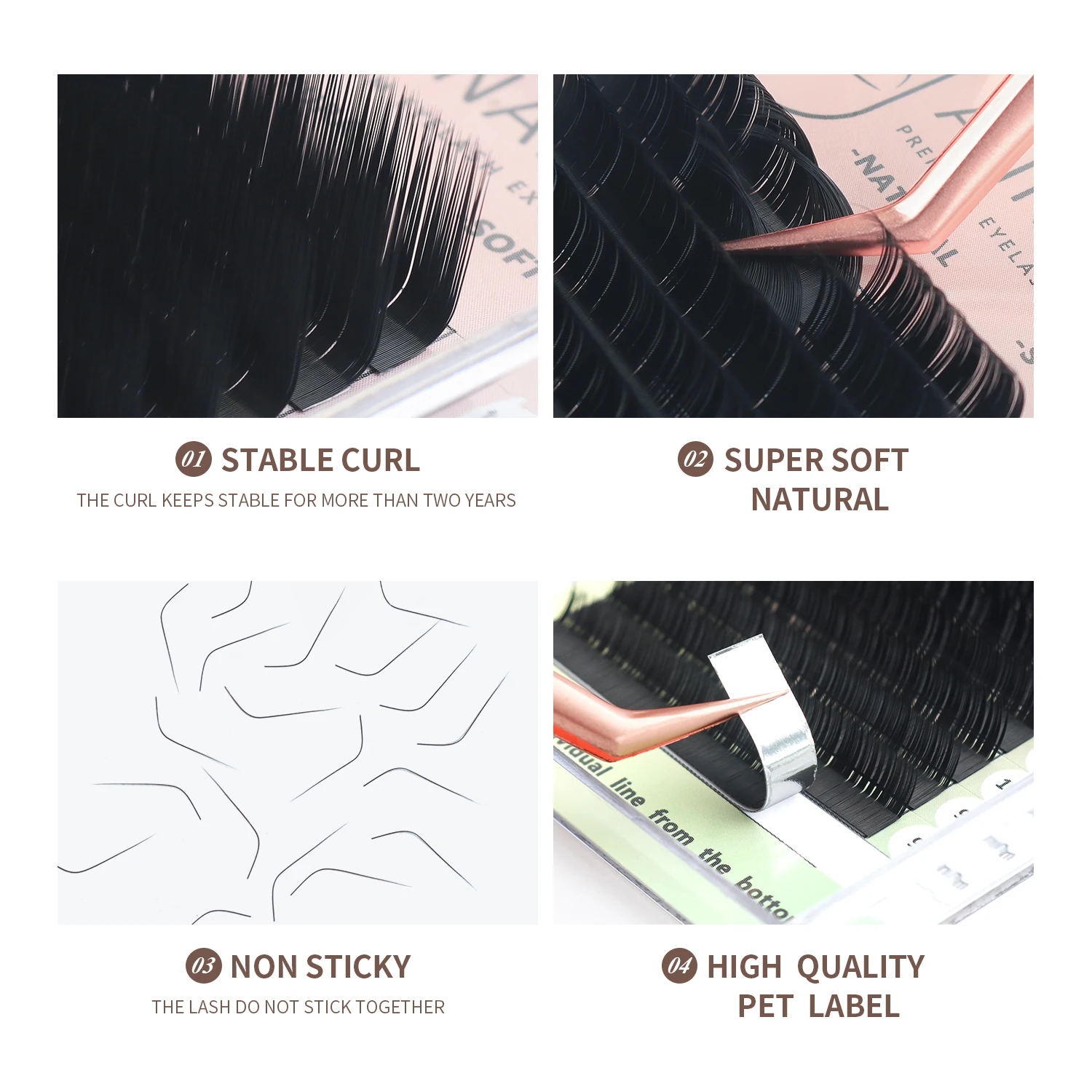 ANNAFRIS Premium L/L+/LC/LD/LU - Eyelash Extension Yelix recension och pris