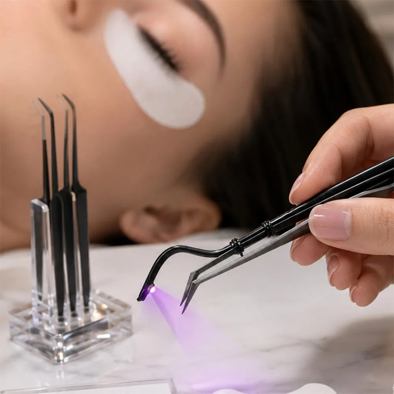 Mini UV Lash Lamp Tweezers 2‑S - Eyelash Extension Led recension och pris