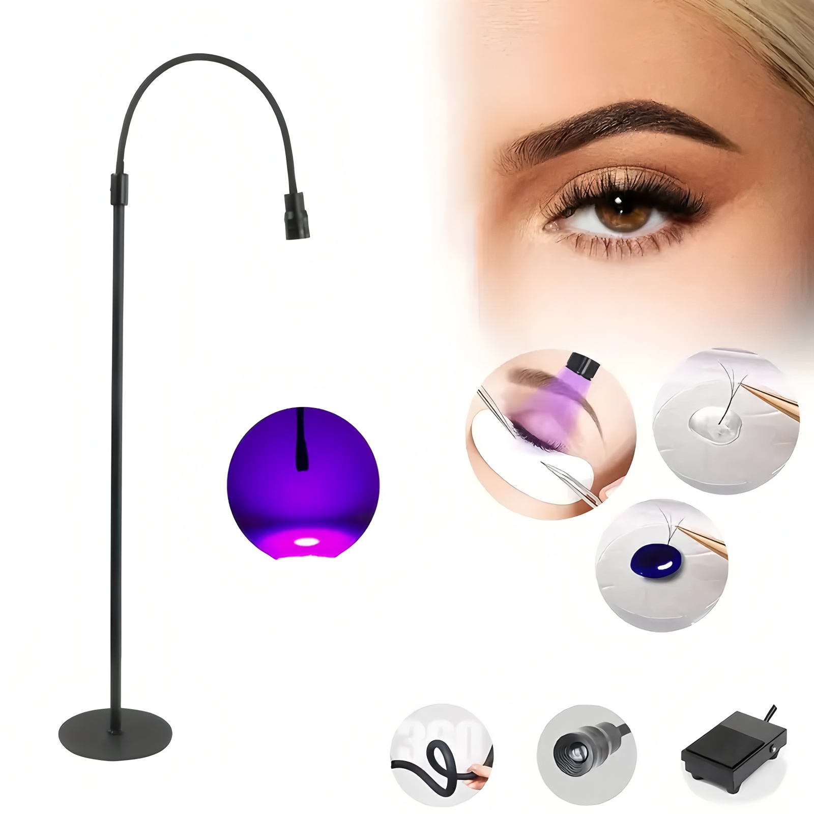 LED 5W Lash Light Floor Standi - Eyelash Extension Led recension och pris