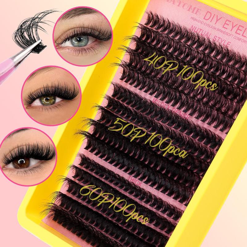 3D Faux Mink Lashes Wispy Eyel - Eyelash Extension Cluster recension och pris