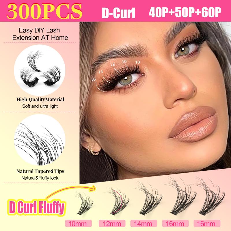 3D Faux Mink Lashes Wispy Eyel - Eyelash Extension Cluster recension och pris